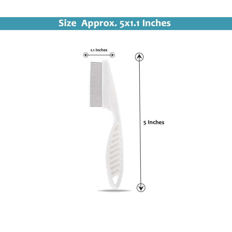 [Australia] - 5 Pieces Hair Nit Combs Remove Head Nits Fine Stainless Steel Teeth Head Nit Comb For Pets Kids And Adults 