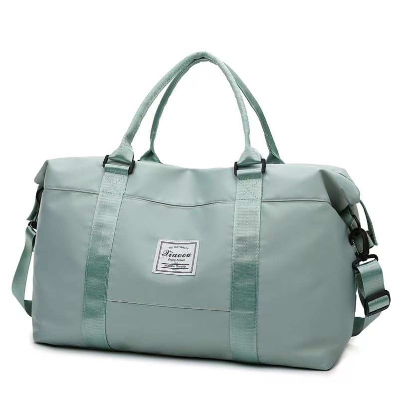 Large Capacity Waterproof Duffle Bag for Women – Gym & Travel Bag with Shoe Compartment, Wet Pocket, Lightweight Sport Duffel for Workout, Yoga & Weekend Trips 18.90 X 6.69 X 11.02 (Green) Green