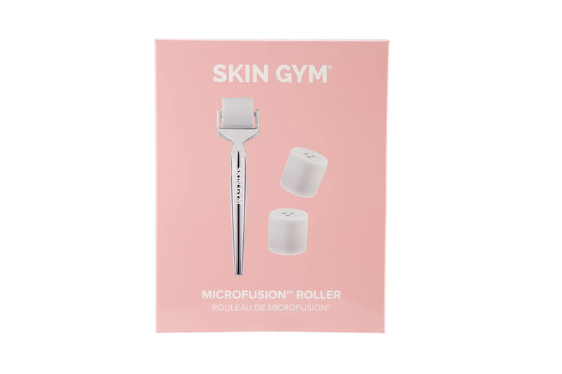 SKIN GYM Microfusion Dissolving Hyaluronic Roller, Non-Invasive Microneedling Alternative, 3000+ Hyaluronic Acid & Peptide Tips for Smooth, Supple, Youthful Skin, Includes 1 Tool + 3 Roller Heads