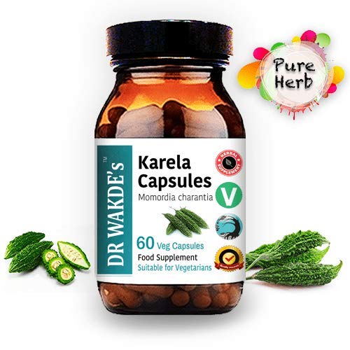 [Australia] - DR WAKDE'S Karela Capsules (Bitter Gourd, Bitter Melon, 60 Veg Caps, Plant-Based Supplement, Ayurvedic Herb, All Natural, Vegan) 
