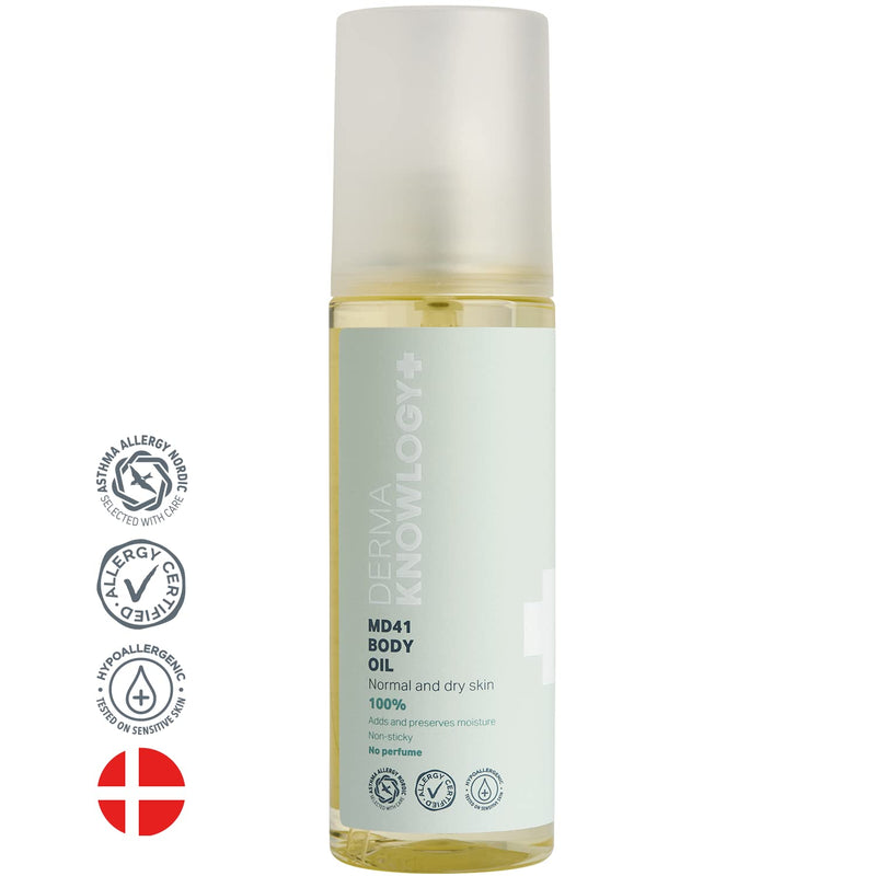[Australia] - DermaKnowlogy | MD41 Body Oil 100% | Without perfume | For normal & very dry skin | Moisturizing and retaining | Allergy certified | For Infants, Children & Adults | 150ML 400 ml (pack of 1) 