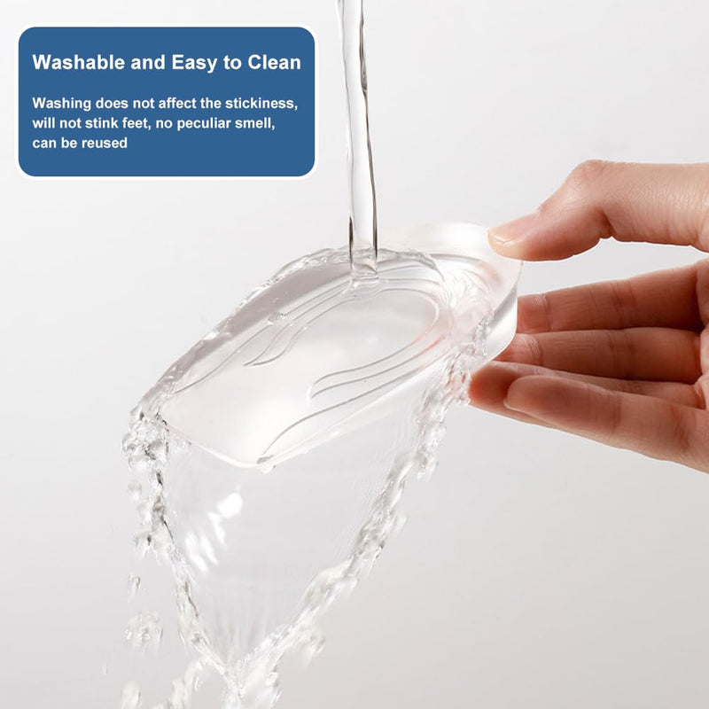[Australia] - 2 pairs of gel heel pads, 1 cm heel wedge Achilles tendon, heel spur Achilles tendon insoles gel, transparent height increase insoles, silicone heel cushion increase for men and women 
