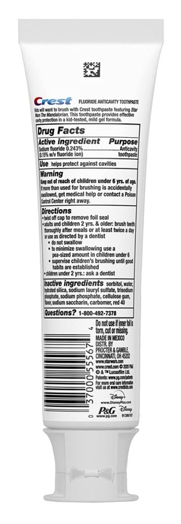 [Australia] - Crest Toothpaste 4.2 Ounce Kids Star Wars Tube (Strawberry) (Pack of 3) Strawberry 4.2 Ounce (Pack of 3) 