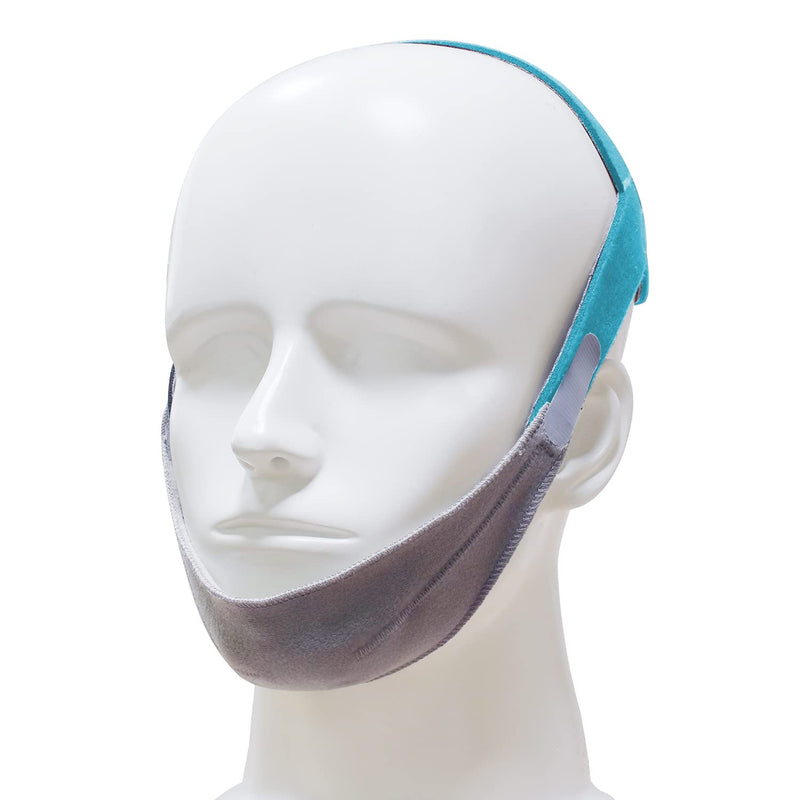 [Australia] - Anti Snoring Chin Strap for Men and Women, Comfortable Chin Strap for Cpap Users, Adjustable Stop Snoring Chin Strap Snoring Solution Chin Straps to Keep Mouth Closed While Sleeping (Blue) Blue 2 