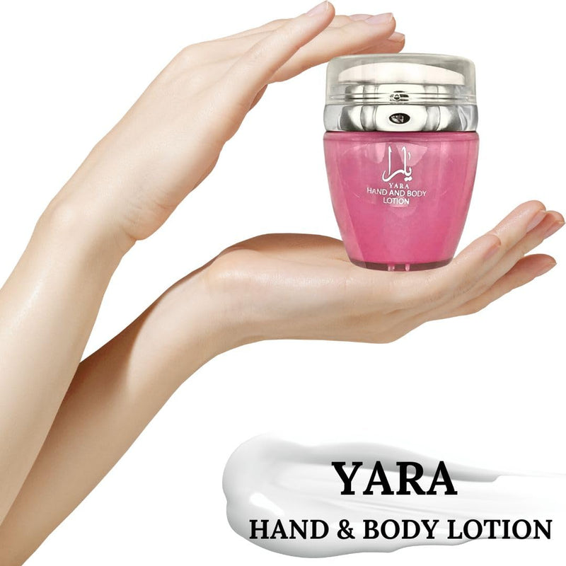 LATTAFA YARA Hand & Body Lotion 45ML (1.53 OZ) | Ultra Moisturizing, Skin-Nourishing, Replenishes Dry Skin, Sweet Fragrance.