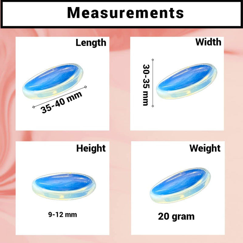 [Australia] - Worry Stone – Opalite Crystal Thumb Worry Stones for Anxiety, Stress – Relaxing and Soothing Balance Stones for Meditation, Stress Relief – Healing Stones and Crystals for Men and Women 