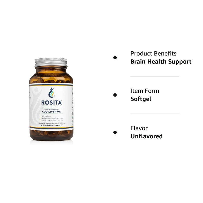 [Australia] - Rosita Extra Virgin Cod Liver Oil Softgels, 90 count 1 