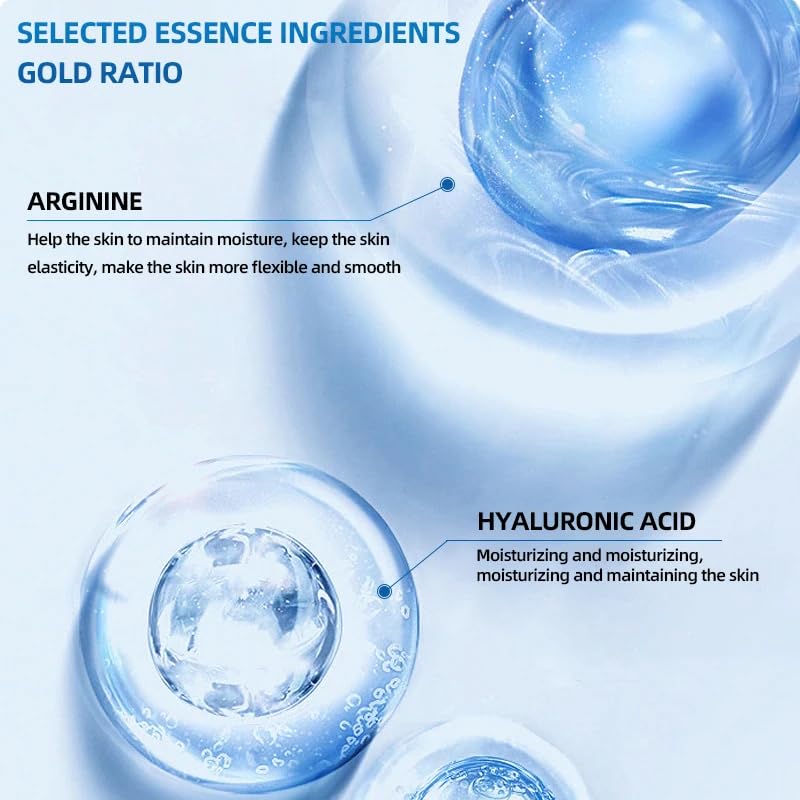 Hyaluronic Acid Face Mask 24 EA with Hyaluronic Acid Serum and Vitamin B5, Facial Mask for Dry Skin, Anti-Aging Mask to Plump and Repair Dehydrated Skin, Safe on Sensitive Skin, gifts for women 1.34oz