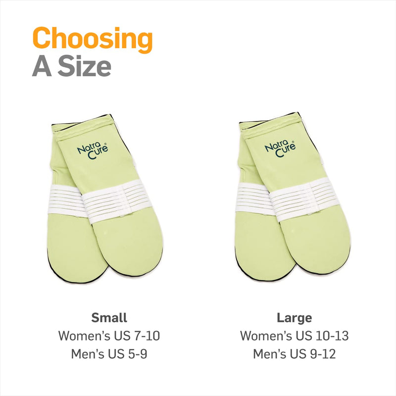[Australia] - NatraCure Plantar Fasciitis Therapy Cold Socks with Compression Band - Reusable Ice Pack Slippers for Plantar Fasciitis, Arch Pain, Heel Pain, Swelling - FBA710 CAT - (Size: Large) 