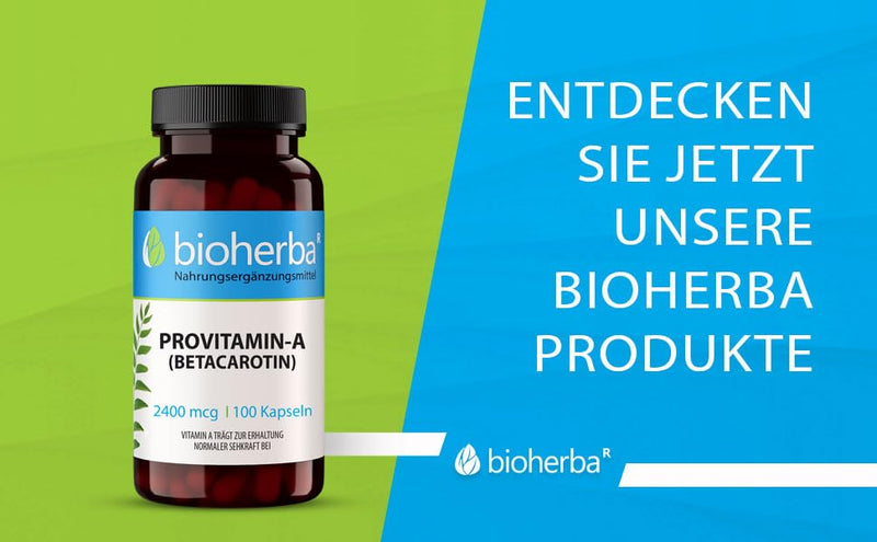 [Australia] - BETA CAROTINE High-dose provitamin A (beta-carotene) capsules 2400 mcg - 100 pieces for healthy skin and tan from BIOHERBA 100 capsules 