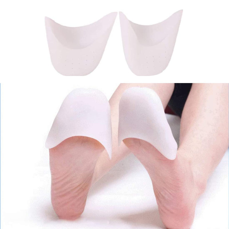 [Australia] - Androxeda 2 Pairs Toe Protectors Silicone Soft Gel Toe Caps Toe Protectors Lace Protectors Toe Protection for Ballet Pointe Shoes Ballet Shoes High Heel Pumps Pain Relief 