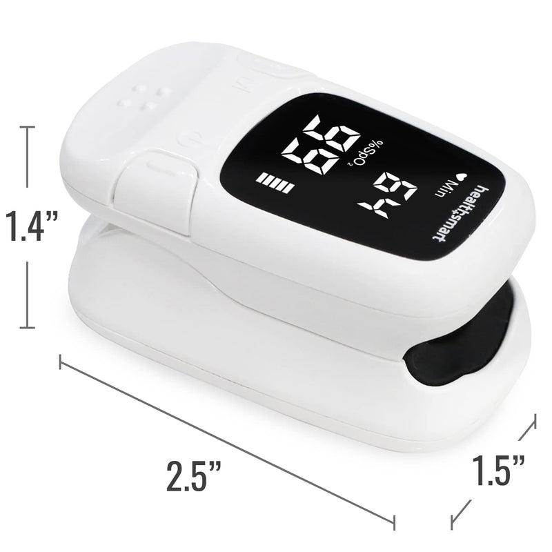 [Australia] - Healthsmart Digital Fingertip Sport Pulse Oximeter, Fast Results, FSA HSA Eligible, Easy-To-Read LED Display, Auto-Shutoff White OLED ONE SIZE 