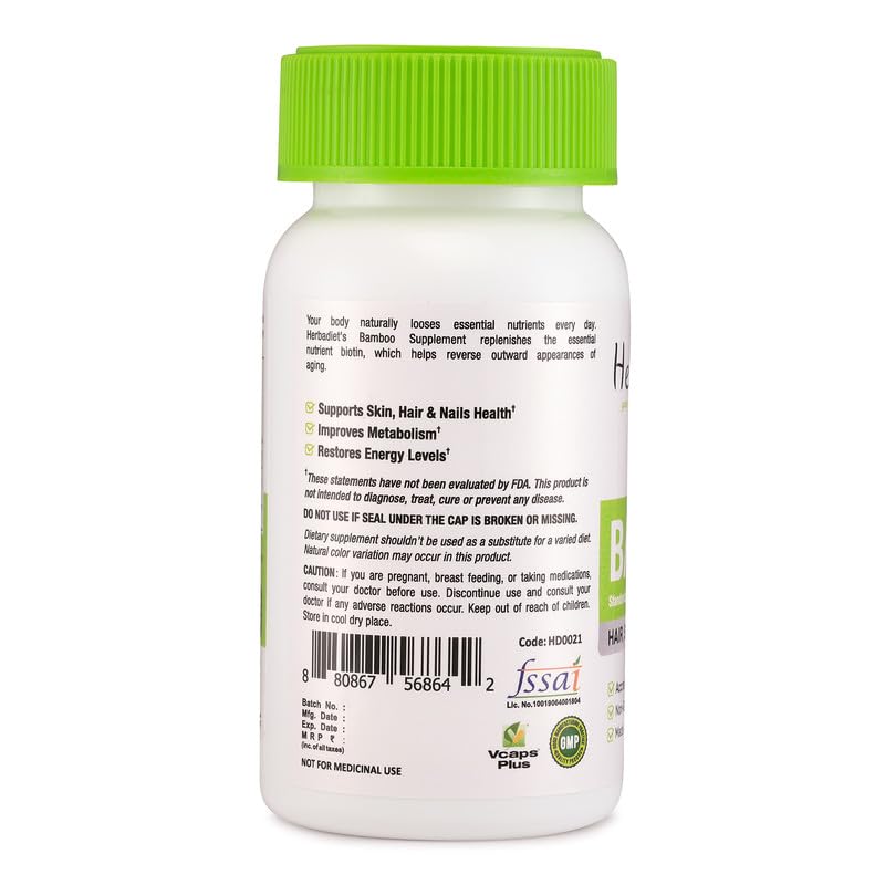 [Australia] - Bamboo Extract Capsules | Supports Healthy Skin, Hair & Nails | Natural Hair Supplement with 70% Silica (120 Capsules) 