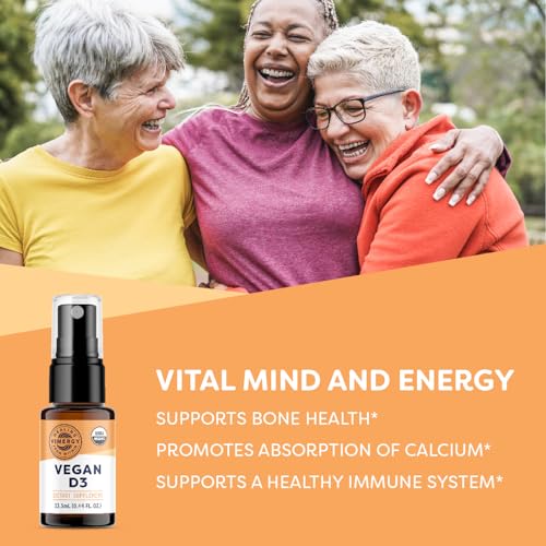 Vimergy Vegan D3 – Benefits Immune Function* – USDA Certified Organic, Vegan, Gluten-Free – 1000IU/Servings, 96 Servings (Pack of 2) 0.5 Fl Oz (Pack of 2)