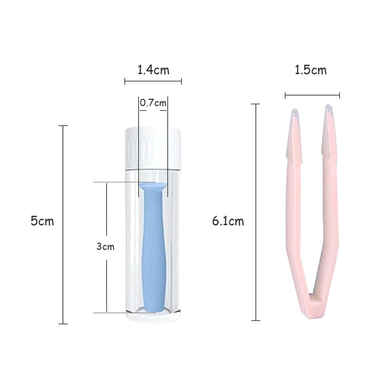[Australia] - Contact lens remover, contact lens vacuum, lens remover inserter, contact lens remover, suction device for contact lenses, with bottles without vent and white tweezers 