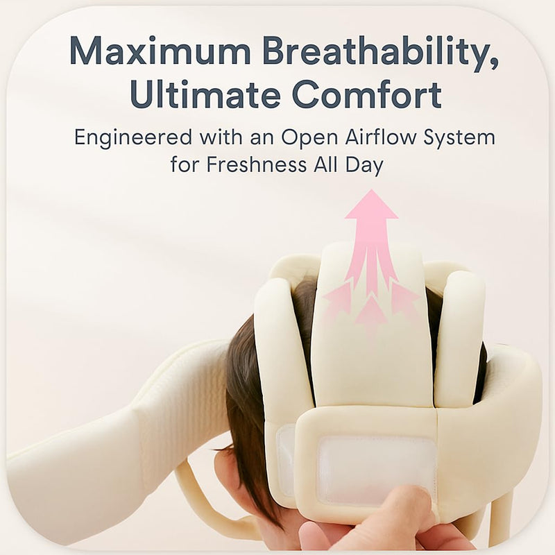 [Australia] - Baby Helmet for Crawling Walking ‚Äì Soft and Lightweight Baby Head Protector with Adjustable Straps, 360¬∞ Protection for Toddlers, Cute Bunny Ears Design, Perfect Baby Fall Back Head Protector Rabbit 