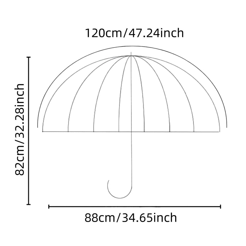 Clear Windproof Bubble Stick Umbrella, Auto Open Rainproof Transparent Umbrella for Adult Boys and Girls, Lightweight Wind and Rain Protection, Dome Canopy (black edge, 2pcs)