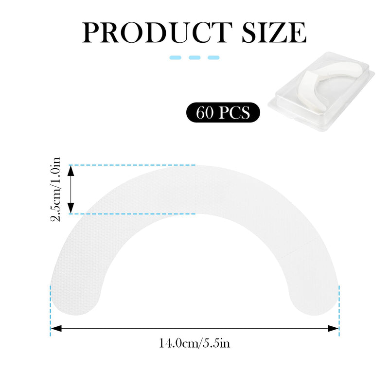 Tape Strips for Stoma Bags, 60pcs Curved Ostomy Barrier Tape, Stoma Skin Barrier Strips, Elastic Stoma Protection Tape, for Colostomy, Urostomy, Ileostomy Supplies
