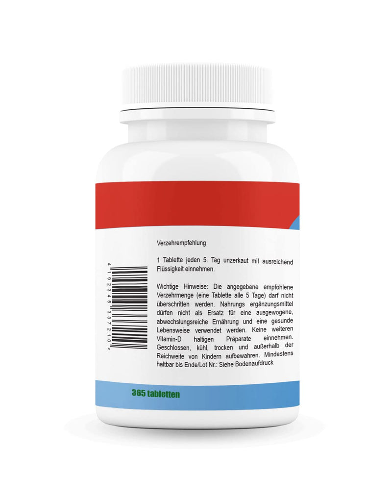 [Australia] - FUTURES NUTRITION 5000 IU Vitamin D3 K2 High Dose | Vegan | Best bioavailability with 99.7+% All-Trans content | Only 1 tablet every 5 days | Laboratory tested purity | 365 tablets 365 pieces (pack of 1) 