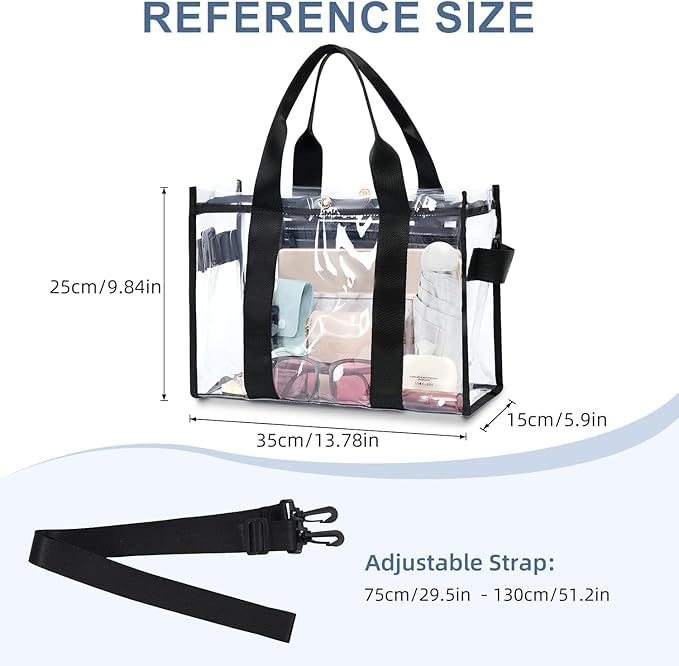 BAGAIL 10 Set Packing Cubes and Clear Bag Stadium Approved