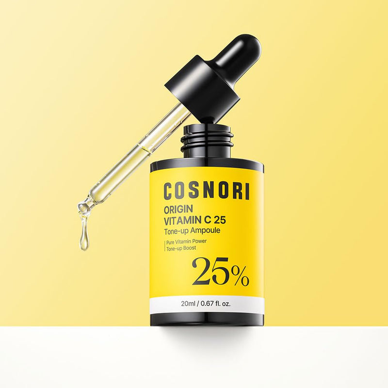 COSNORI Origin Vitamin C 25% Tone-Up Ampoule | High-Potency Vitamin C Serum for Dark Spots & Even Skin Tone, Intensive Night Serum for Firm & Smooth-Looking Skin, Low Irritation, Korean Skin Care Unscented COSNORI Origin Vitamin C 25% Tone-Up Ampoule