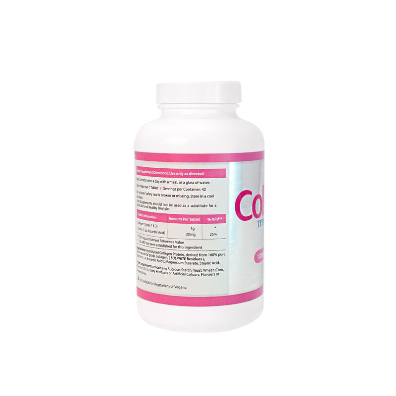 AHS Super Collagen Plus C Tablets - Pack of 250 Tablets (Also 120 + 90 Counts) 3 Sizes! 6000MG PER Serving with Added Vitamin C - Healthy Skin, Nails & Hair 250 count (Pack of 1)