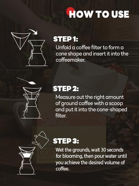 [Australia] - Pre-folded Natural Unbleached Coffee Filters - 50 Pack, Compatible with Pour-Over Coffee Makers 