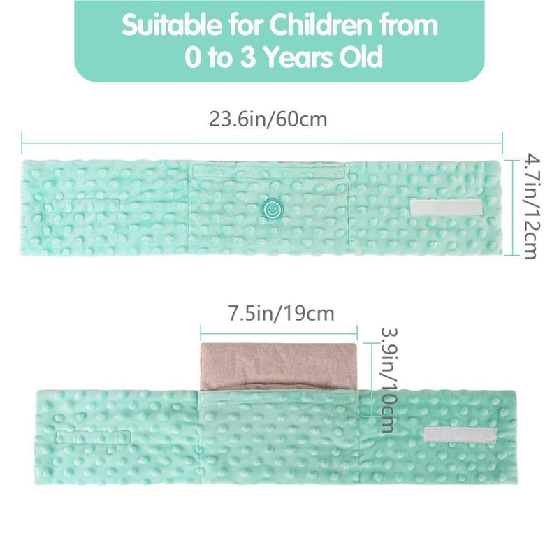 [Australia] - Comfheat Colic and Gas Relief for Newborns and Toddlers, Flaxseed Heated Tummy Wrap, Baby Swaddling Belt, Natural Aid for Upset Stomach in Babies and Toddlers, 0-3 Years (Green) Green 