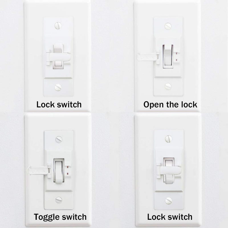 [Australia] - Light Switch Guard, ILIVABLE Optional Wall Plate Cover Switch ON or Off Protects Your Lights or Circuits from being Accidentally Turned On or Off (Not Child Proof) 2 Pack White 