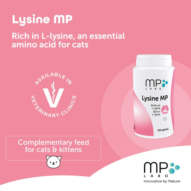 MP Labo Lysine MP 100 Capsules for Cats and Kittens - Rich in L-Lysine