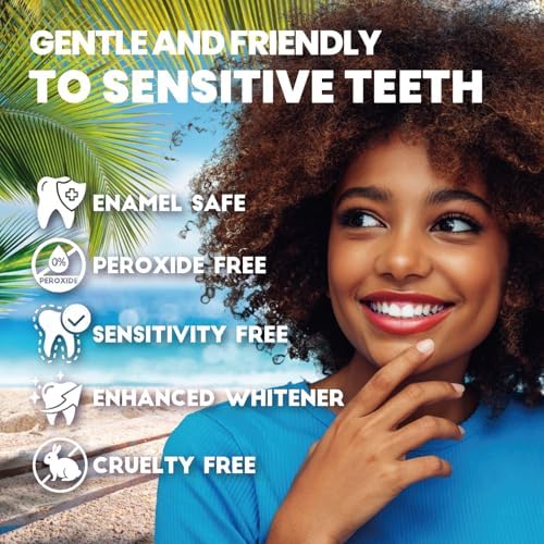[Australia] - Sensitive Teeth Whitening Strips Kit: Professional Dental Whitening Set - Hydrogen Peroxide-Free Treatments for Whiter Teeth - Effective & Gentle Teeth Whitener (42 Count (Pack of 1), Mint) 