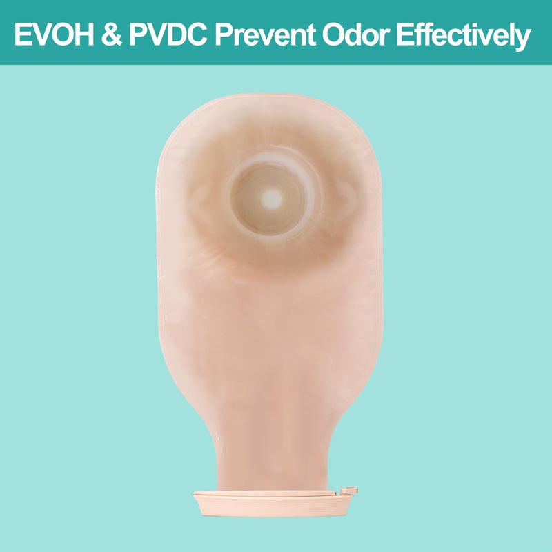 [Australia] - 10 PCS Colostomy Bags, One Piece Convex Ostomy Bag Ostomy Supplies,15mm-45mm Cut-to-Fit Drainable Pouches for Stoma Care 