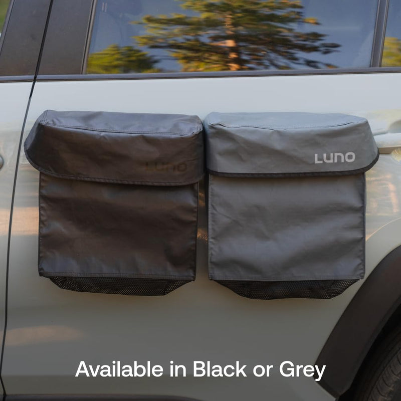 LUNO Magnetic Shoe Bag – Outdoor Car Camping Shoe Storage with Quick-Dry Mesh & Strong Magnetic Mount | Water-Resistant Boot Bag & Gear Organizer for Van Life, Adventures & Wet Gear (Black) Black