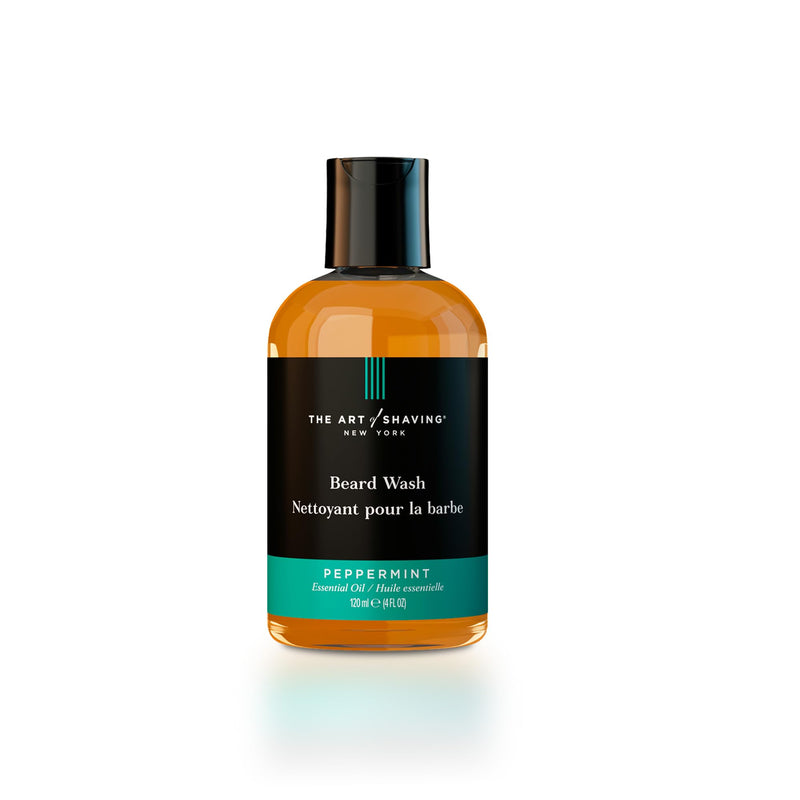 The Art of Shaving Beard Wash - Leaves Beard Hair Clean & Soft, Removes Dirt, Oil, & Impurities, Peppermint, 4 Fl Oz