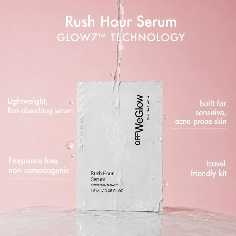 Rush Hour Serum for Sensitive Skin – Hydrating, Calming & Skin Barrier –Supporting Facial Serum with Vitamin C (BV-OSC), Niacinamide & Soothing Actives - Trial set (5 Packs)