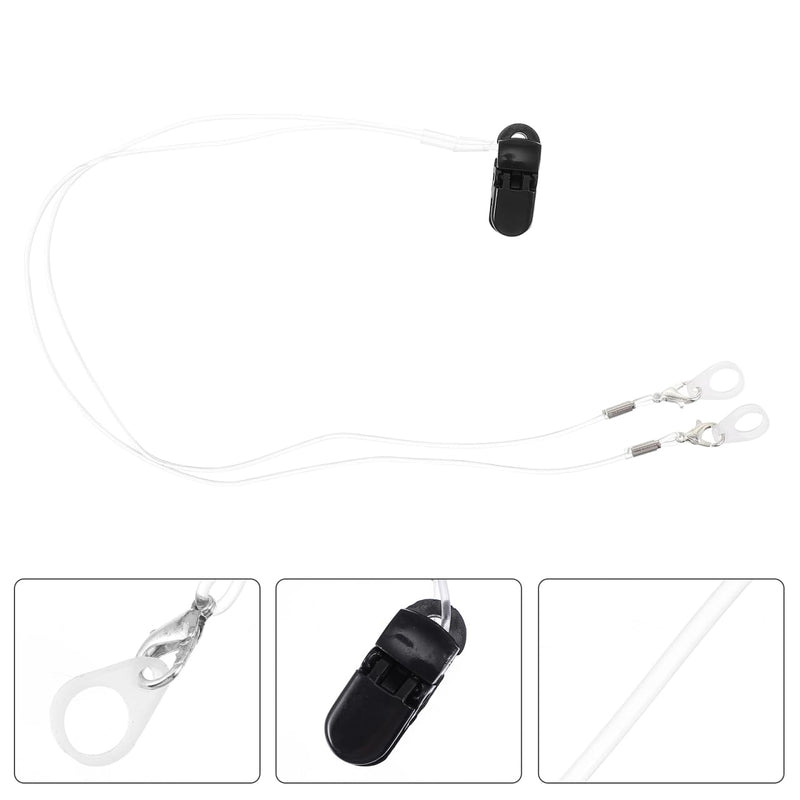 iplusmile Hearing Aid Retention Cord – Anti-Loss Clip Strap for Secure BTE Hearing Device Fixation – Lightweight ABS Material with Transparent Design – for Seniors, Adults & Kids