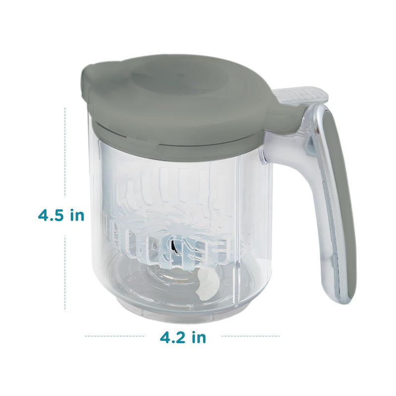 [Australia] - Replacement Stirring Cup & Blade with Steaming Basket for EVLA'S Baby Food Maker - Gray 