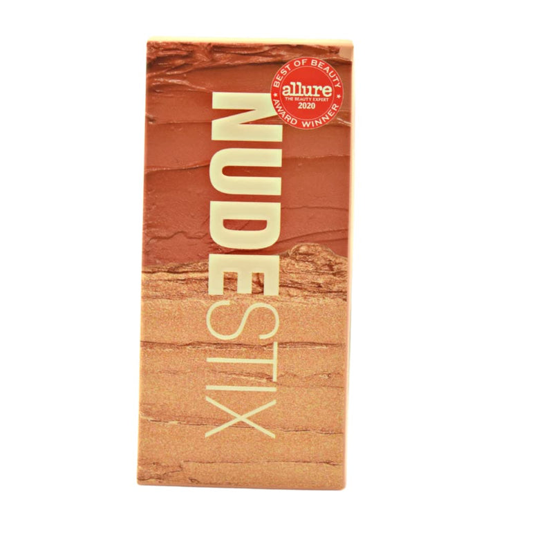 [Australia] - Nudestix Glowy Nude Skin Kit – Full-Size Cream Bronzer & Highlighter Stick Duo for Face, Eyes & Lips | Multi-Use Makeup for Dewy, Sun-Kissed Glow | Vegan, Cruelty-Free Clean Beauty 