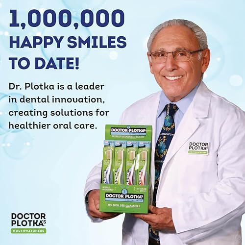 [Australia] - MOUTHWATCHERS Soft Flossing Manual Toothbrush for Adults, 2 Pack, Ultra Clean, Good for Sensitive Teeth and Gums, by Dr. Plotka's, Colors May Vary 