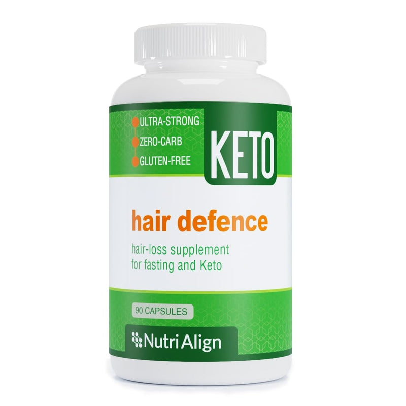 Nutri-Align Hair Defence Biotin Complex | 90 Capsules - High Strength Biotin Hair Vitamins for Hair Loss | Hair Growth Biotin Supplements - 2500mcg per Capsule | Vitamin A, Folic Acid & Calcium