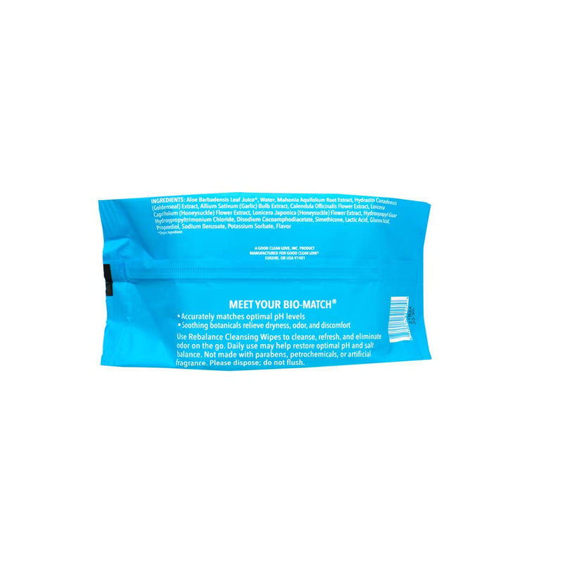 [Australia] - Good Clean Love Rebalance Feminine Wipes, Supports Vaginal Health Naturally & Reduces Odor, Moisturizing & Cleansing Hygiene Product Made with Aloe, pH-Balanced Feminine Wipes, 60 Biodegradable Wipes Fresh 30 Count (Pack of 2) 