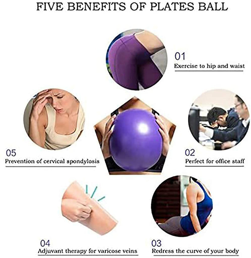 [Australia] - Small Pilates Ball 6 Inch Exercise Ball for Yoga Classroom Core Ball Barre Ball for Physical Therapy Balance Stretching with Pump Pink 
