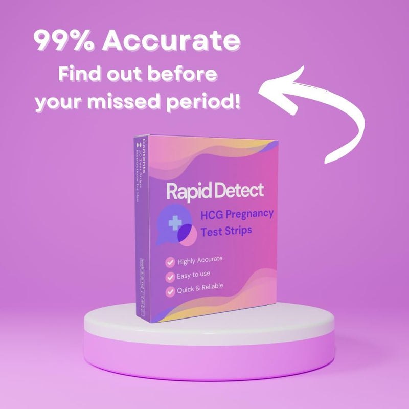 Rapid Detect HCG Pregnancy Test Strips (20 Count) Easy to Use, Home Pregnancy Test Strips, Indivdually Wrapped & Reliable