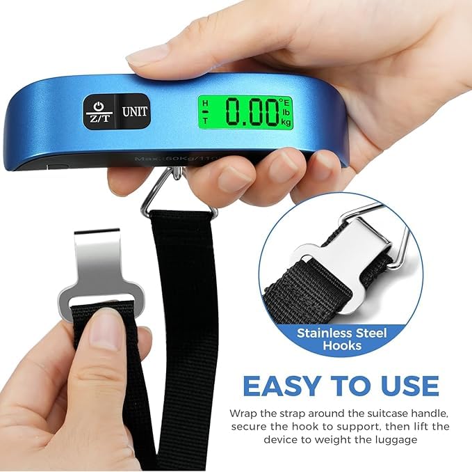 BAGAIL 8 Set Packing Cubes and Digital Luggage Scale