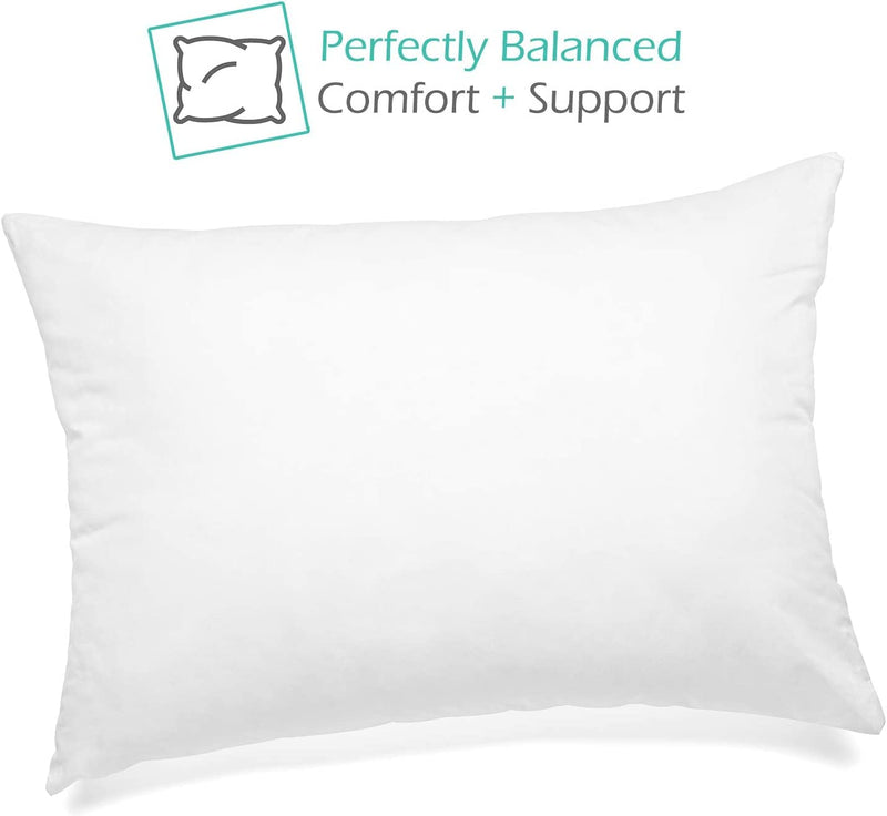[Australia] - Nestl Toddler Pillow - Pack of 2 Baby Pillows - Organic Cotton Kids Pillow for Sleeping - Soft Kids Travel Pillow - Perfect Toddler Bed Pillow - 13 x 18 Inches,White 