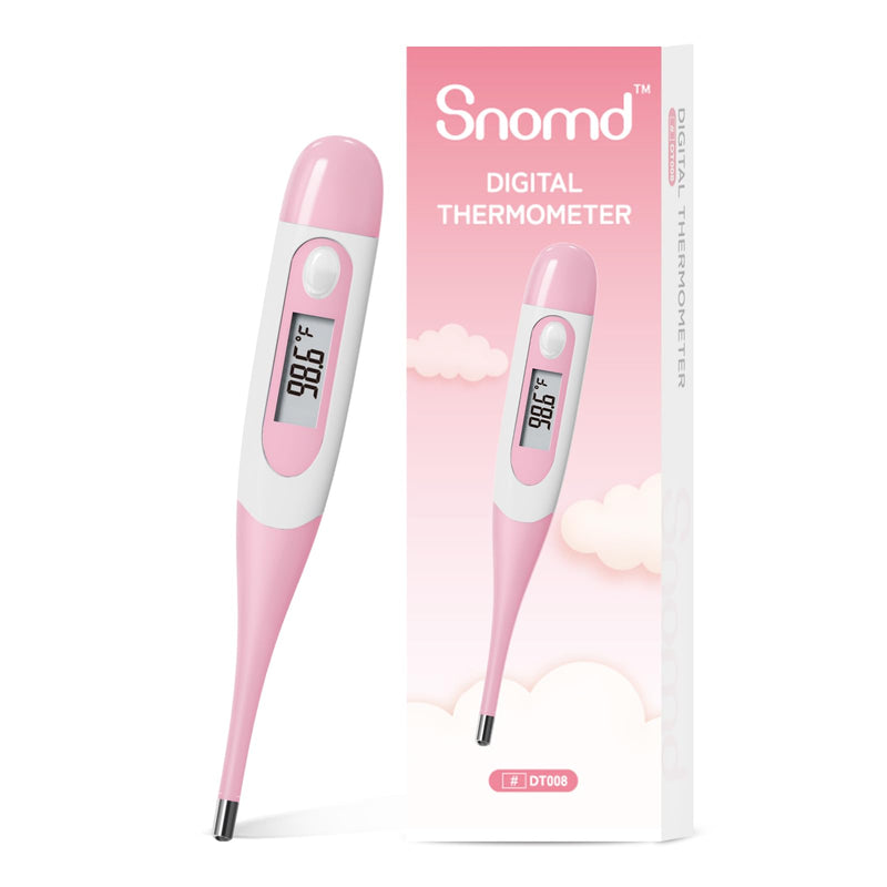 [Australia] - Clinical Digital Thermometer for Adults and Babies, Oral Armpit and Rectal Temperature Thermometer for Fever with Alarm, Flexible Tip DT008 