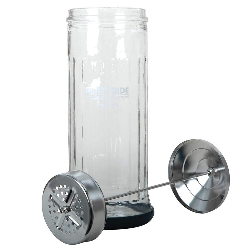 [Australia] - ForPro Multi-Cide Tall Glass Jar, for All Hairstyling Tools Including Brushes, Combs & Shears, 37 oz 37 Ounces 