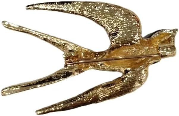 [Australia] - Comelyjewel Premium Lovely Crystal Swallow Animal Brooch Bird Lapel Pin Badge Women Jewelry 