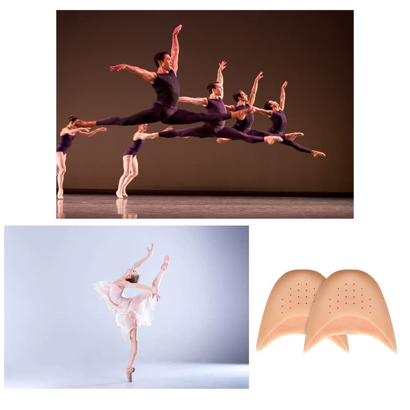 [Australia] - Androxeda 2 Pairs Toe Protectors Silicone Soft Gel Toe Caps Toe Protectors Lace Protectors Toe Protection for Ballet Pointe Shoes Ballet Shoes High Heel Pumps Pain Relief 