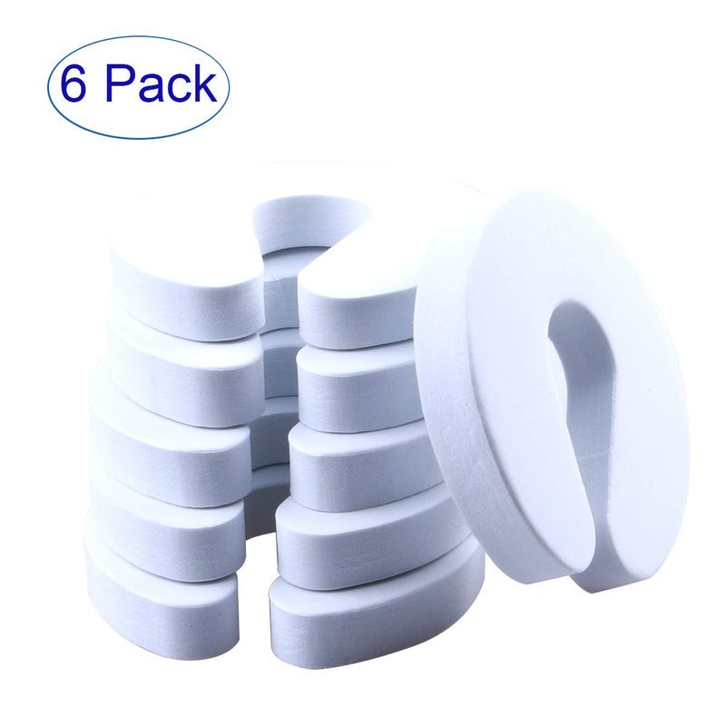 [Australia] - Door Pinch Guard （6 Pack） Baby Door Slam Stopper, Soft Foam Door Stopper. Prevents Finger Pinch Injuries, Slamming Doors, and Child or Pet from Getting Locked in Room 